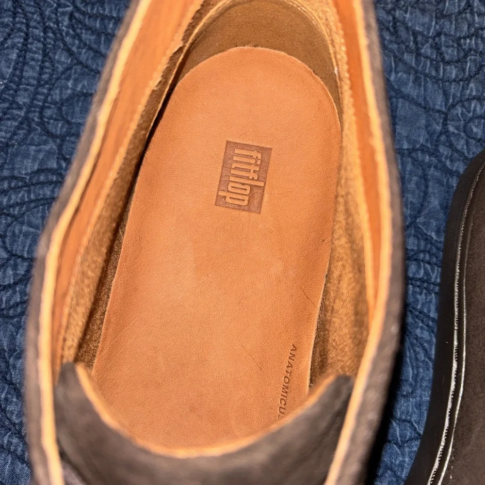 New Fitflop Zachery Men's US 10 EU 43 Brown Suede Chukka Ankle Lace Up Boots
